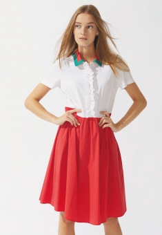 La Camicia Kleid rot/weiß 